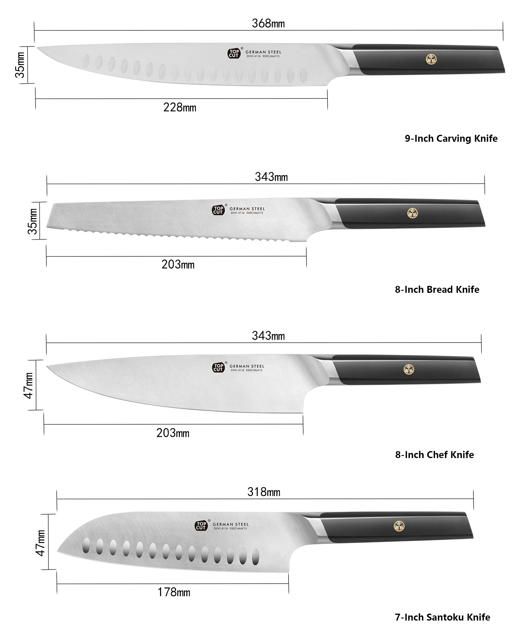 M55 Series Kitchen Knife Set