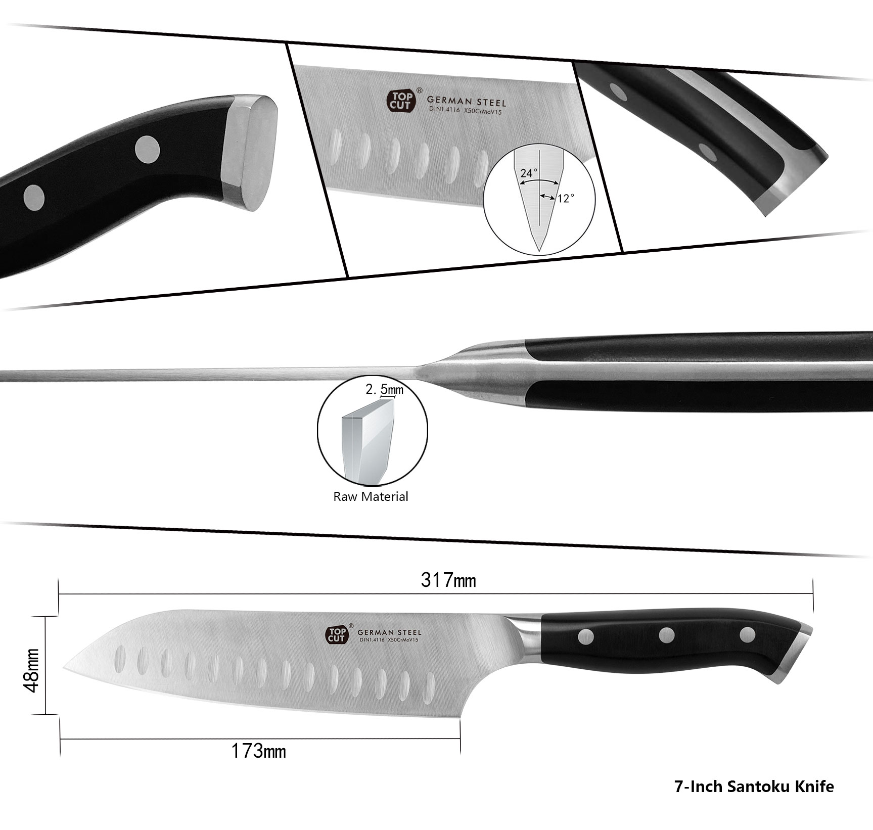 D Series Santoku Knife