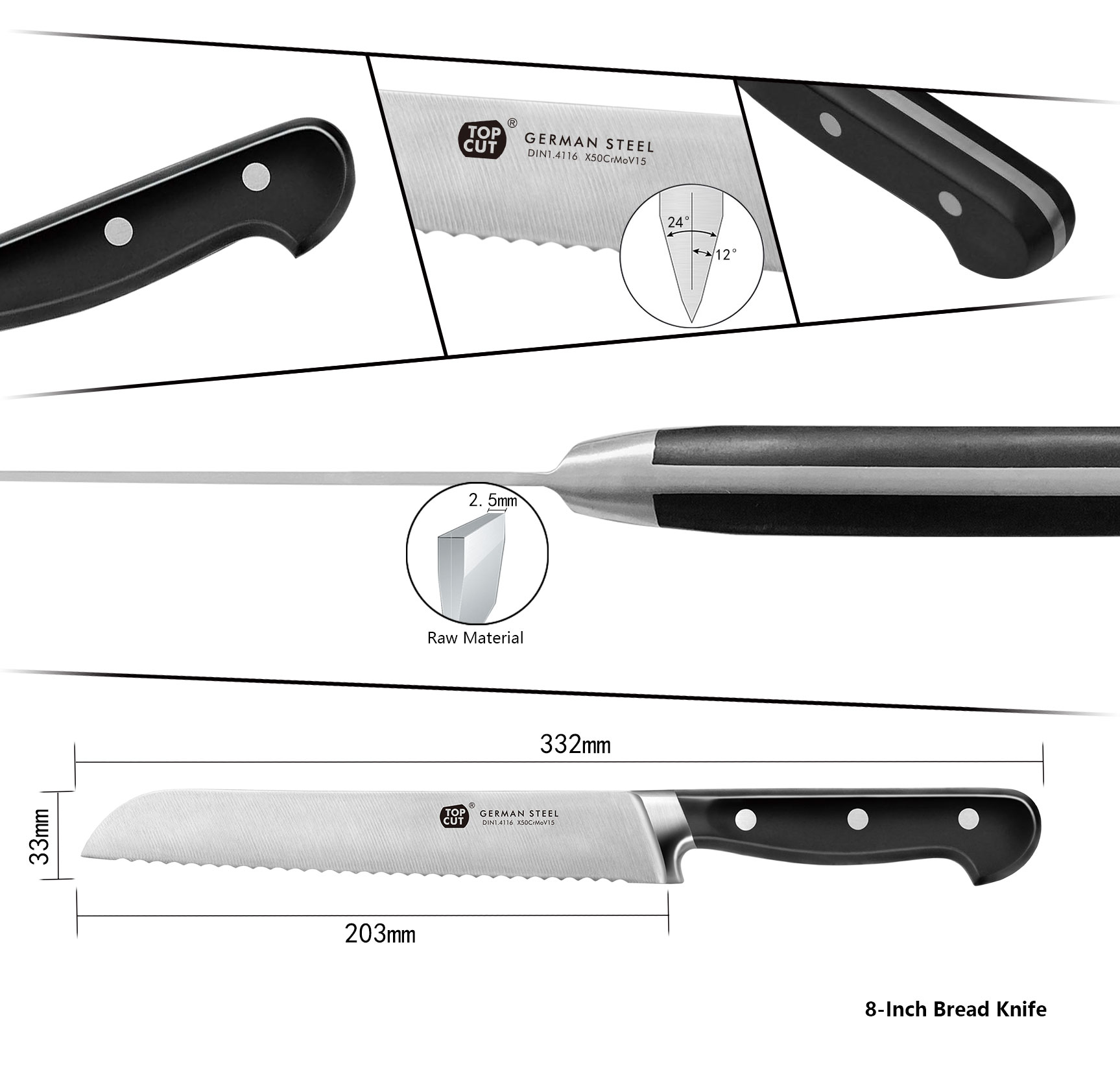 V2 Series Bread Knife