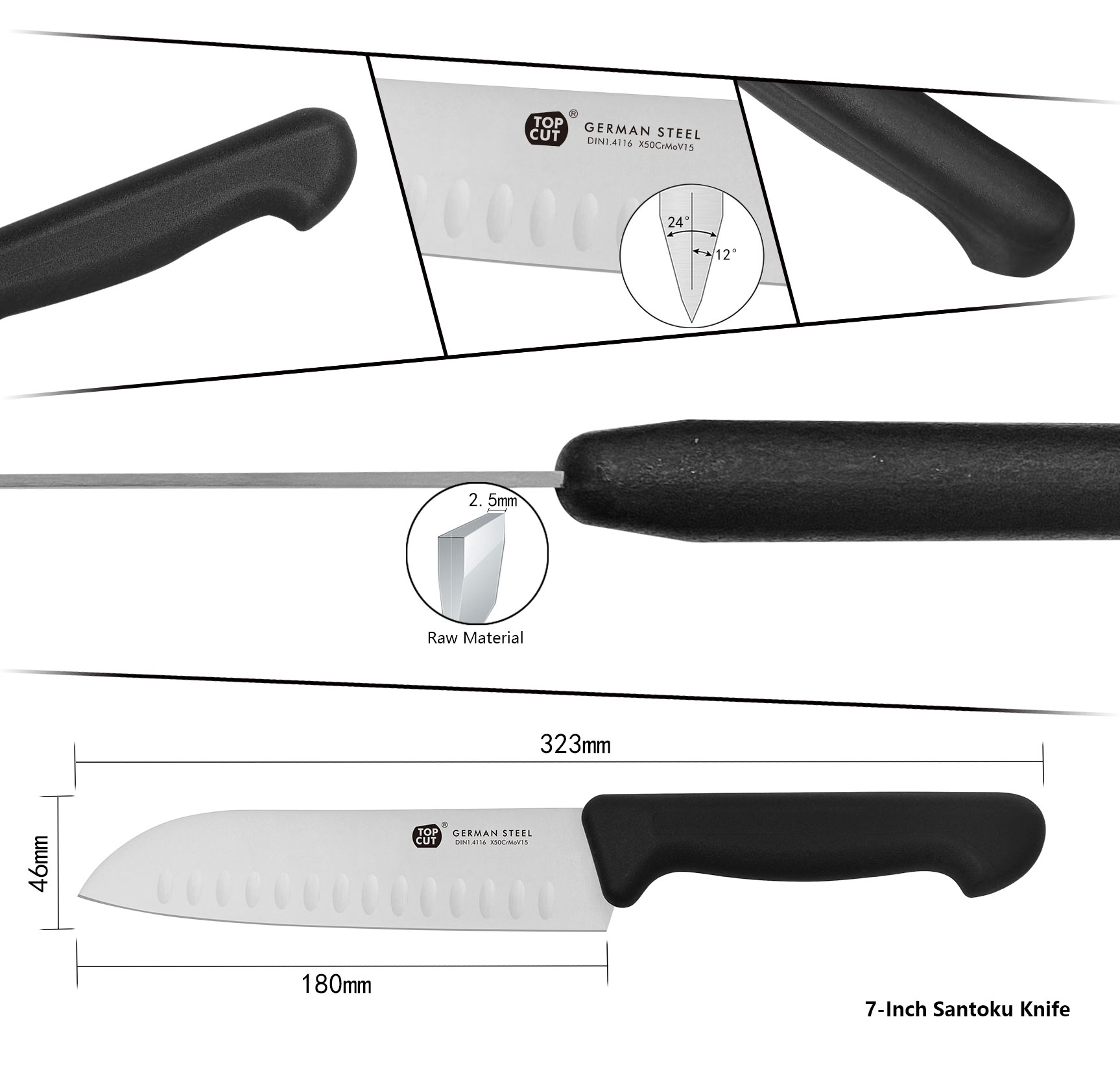 TP2 Series Santoku Knife